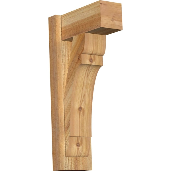 Ekena Millwork Olympic Block Rough Sawn Outlooker, Western Red Cedar, 6"W x 12"D x 24"H OUT06X12X24OLY05RWR - main
